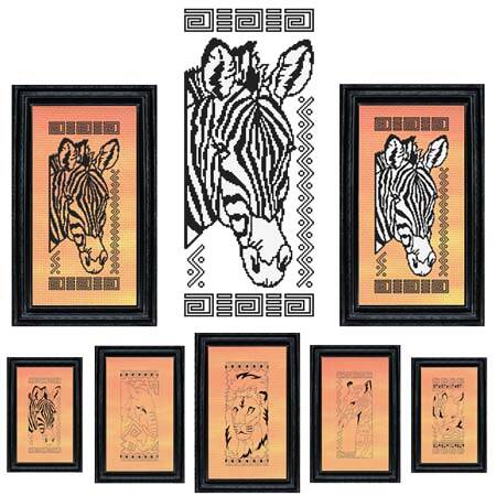 cross stitch pattern African Animal Series - ZEBRA