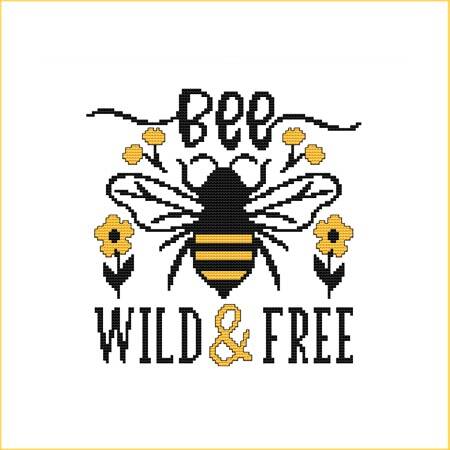 cross stitch pattern Bee Wild  Free