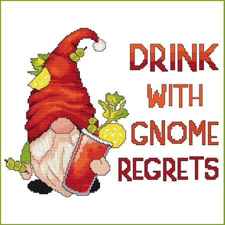 cross stitch pattern Bloody Mary Gnome