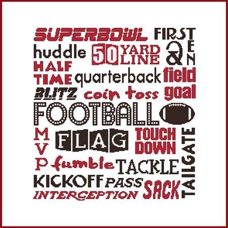 cross stitch pattern Subway Art - Sports - Football