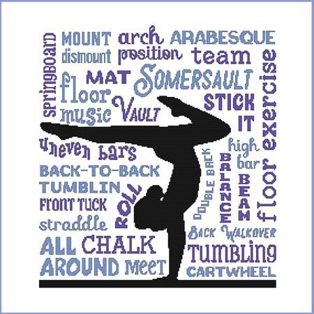 cross stitch pattern Subway Art - Sports - Gymnastics