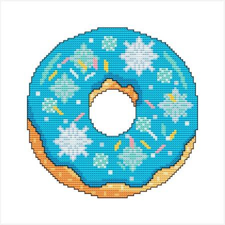 cross stitch pattern A Year Of Donuts - January