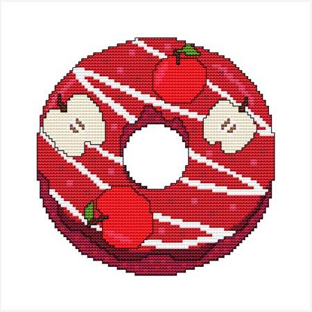 cross stitch pattern A Year Of Donuts - September
