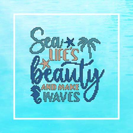 cross stitch pattern Beach Inspirational - Sea Life's Beauty 
