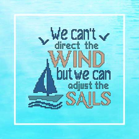 cross stitch pattern Beach Inspirational - WIND ADJUST SAILS