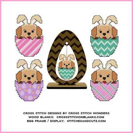 cross stitch pattern Easter Egg Animal - Dog