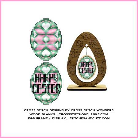 cross stitch pattern Easter Egg Quilt Block 4
