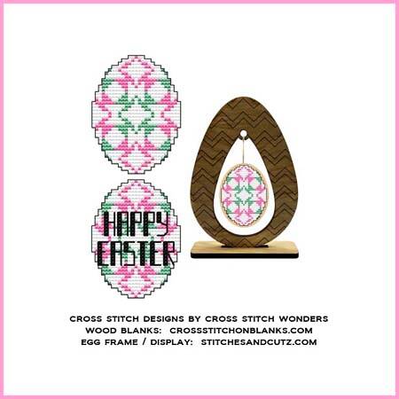 cross stitch pattern Easter Egg Quilt Block 7