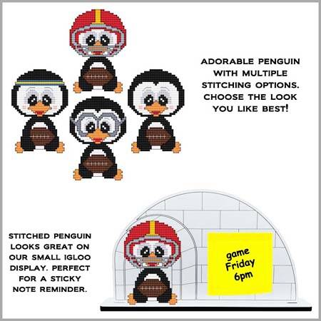 cross stitch pattern Sports Ball Penguin - FOOTBALL
