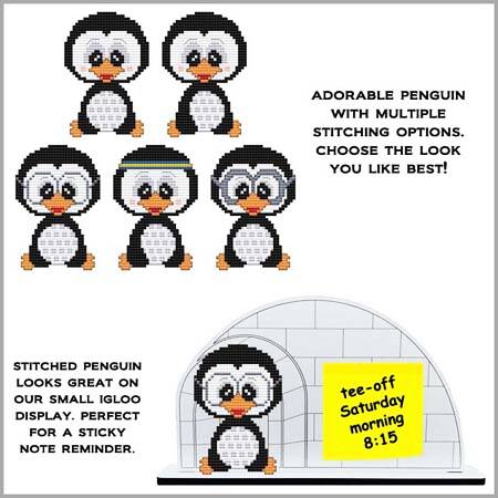 cross stitch pattern Sports Ball Penguin - GOLF