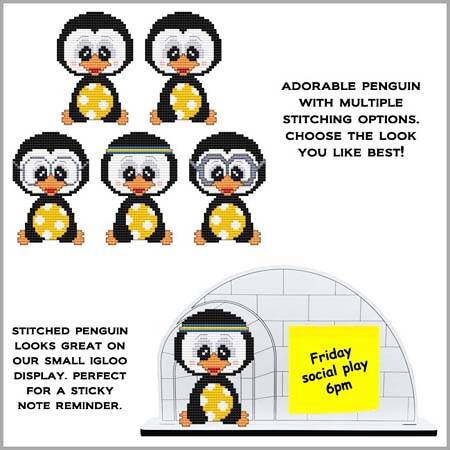 cross stitch pattern Sports Ball Penguin - PICKLEBALL