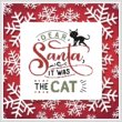 cross stitch pattern Dear Santa, It Was The Cat
