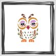 cross stitch pattern Art Deco Owl 01