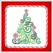 cross stitch pattern Art Deco Tree 03