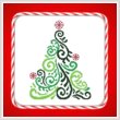 cross stitch pattern Art Deco Tree 07