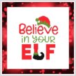 cross stitch pattern Believe In Your Elf