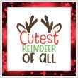 cross stitch pattern Cutest Reindeer Of All