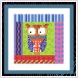 cross stitch pattern Crazy Patch Owl 01