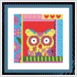 cross stitch pattern Crazy Patch Owl 05