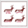 cross stitch pattern Christmas Dachshunds