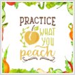 cross stitch pattern Practice What You Peach