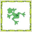 cross stitch pattern Funny Frog Flat Out