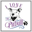 cross stitch pattern I Love My Pitbull