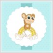 cross stitch pattern Baby Mice In the Sky - Rainbow