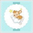 cross stitch pattern Baby Mice In the Sky - Stars