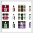 cross stitch pattern Fun With Plaid - Candle