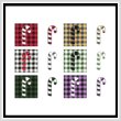 cross stitch pattern Fun With Plaid - Candy Cane