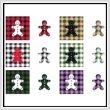 cross stitch pattern Fun With Plaid - Gingerbread Man