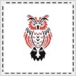 cross stitch pattern Tribal Owl 10