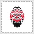 cross stitch pattern Tribal Owl 03