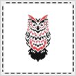 cross stitch pattern Tribal Owl 08