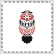 cross stitch pattern Tribal Owl 09