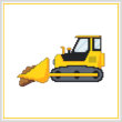 cross stitch pattern Construction Truck - BULL DOZER