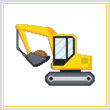 cross stitch pattern Construction Truck - BACK HOE