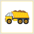 cross stitch pattern Construction Truck - DUMP TRUCK