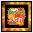 cross stitch pattern May The Bridges We Burn Light Our Way