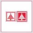 cross stitch pattern Christmas Stencil Ornament - Tree