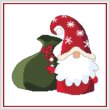 cross stitch pattern Christmas Gnome - Santa with gift sack