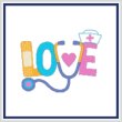 cross stitch pattern LOVE (Nursing)