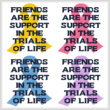 cross stitch pattern Friends Are The Support..Trials Of Life