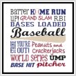 cross stitch pattern Subway Art - Sports - BASEBALL