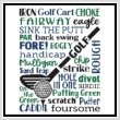 cross stitch pattern Subway Art - Sports - GOLF