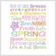 cross stitch pattern Subway Art - SPRING