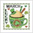cross stitch pattern A Year Of Mugs - MARCH