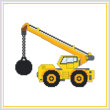cross stitch pattern Construction Truck - BALL CRANE