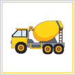 cross stitch pattern Construction Truck - CEMENT TRUCK